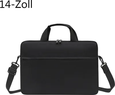 Image de Sacoche noire pour ordinateur portable MacBook Air M1, étui pour Xiaomi, Dell, Asus ; sac à bandoulière léger, sac à main, mallette, 14 pouces
