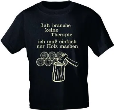Produktbild von T-Shirt mit Print Ich brauche keine Therapie.... 09441 Gr. S-3XL Color - schwarz Größe - L