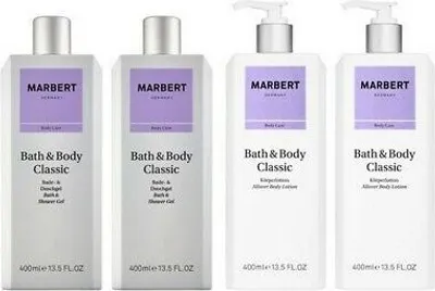 Produktbild von Marbert Bath & Body Classic Körperlotion 2 x 400 ml + Duschgel 2 x 400 ml
