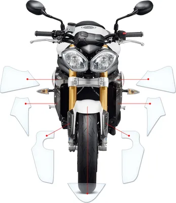 Produktbild von Lackschutzfolie Steinschlagschutz passend für Triumph 1050 Speed Triple 2011-2015