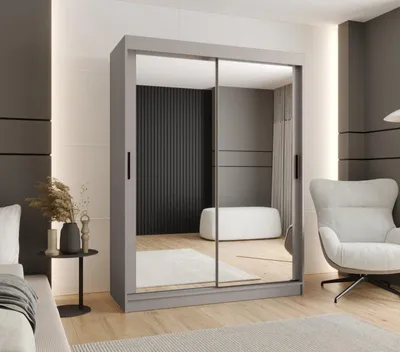 Obrázek produktu pro Zrcadlová šatní skříň 150 cm CASANDRA - kašmír