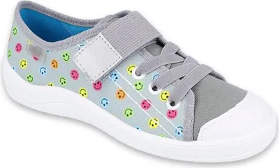 Produktbild von BEFADO Mädchen Sneakers Klettverschluss Smiley Grau 36