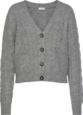 Produktbild von LASCANA Strickjacke grau-meliert Größe 36/38