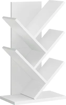 Produktbild von Bücherregal Baumform - Platzsparendes Bücherregal - Weiß - Platzsparend - 17,2 cm x 30 cm x 51 cm