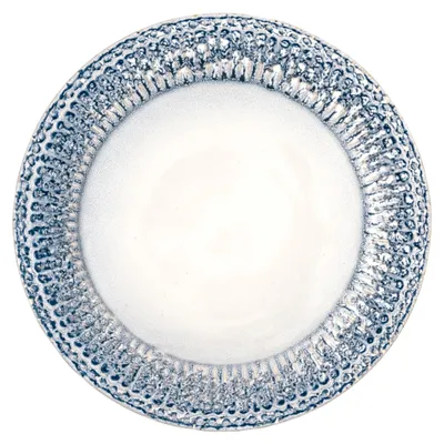 Produktbild von Steingut Teller Alice Ripple, Blau, 23 cm, Spülmaschinen- und Mikrowellengeeignet