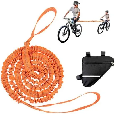 Immagine prodotto di Corda elastica per dormire in bicicletta - Sistema per dormire in bicicletta - Adatto per biciclette - Genitore/bambino - Corda elastica per bicicletta - Sicurezza nelle avventure - Mountain bike - Corda elastica per dormire in bicicletta