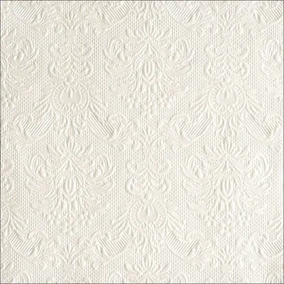 Produktbild von Servietten Papier 33x33cm Elegance geprägt 15 Stück Weiß Perlmutt
