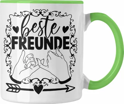 Produktbild von Trendation - Beste Freunde Tasse Geschenk BFF Beste Freundin Geschenkidee Geburtstag Weihnachten (Grün)