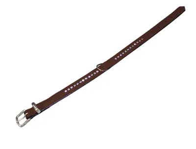Produktbild von Nobby Halsband "Crystal" braun/schwarz 27cm (18-23cm)