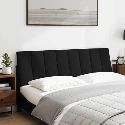 Produktbild von vidaXL Kopfteil-Kissen "Hanko" Schwarz 160 cm Stoff