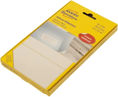 Image de Avery Zweckform - Adressetiketten - 95 x 48 mm - 282 Etikett(en) (3345)