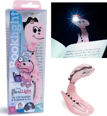 Obrázok produktu pre Flexilight Pals Dinozaur ružová – čitateľská lampička