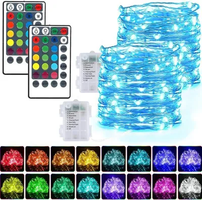 Produktbild von LED-Lichtschnur mit Fernbedienung und Timer für dekorative Zwecke