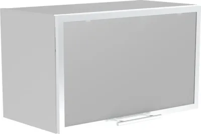 Produktbild von Halmar Oberer, höher Küchenschrank Vento GOV-60/36 - weiß / aluminium / milchglas