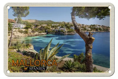 Produktbild von Blechschild Reise 18x12cm Mallorca Spanien Strand Meer Urlaub Stadt