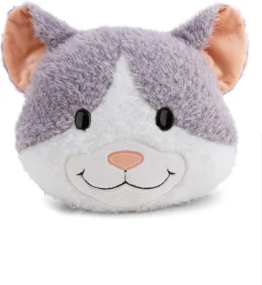 Produktbild von NICI Kissen Katze Felli 35x30cm - grau - Flauschiges Kuschelkissen für Kinder und Erwachsene, Plüschkissen ideal für Zuhause, Kindergarten oder unterwegs - 62975