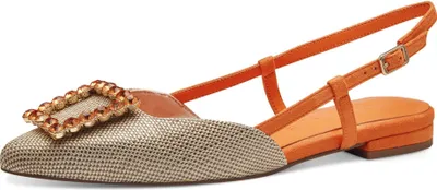 Produktbild von Tamaris Damen Pumps Sling Zierspange Strass spitze Form 1-29403-42, Größe:36 EU, Farbe:Orange