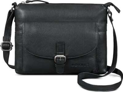 Produktbild von ROYALZ "Maine" moderne Vintage Damenhandtasche Leder klein - Echtleder Umhängetasche Damen Handtasche als Crossbody Bag oder Schultertasche für Freizeit Ausgehen Alltag
