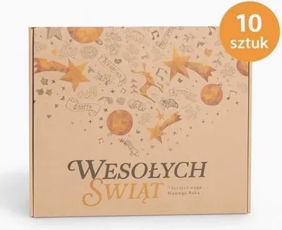Zdjęcie produktu dla Karton Wykrojnikowy Świąteczny Wesołych Świąt  300x300x110mm 10 sztuk