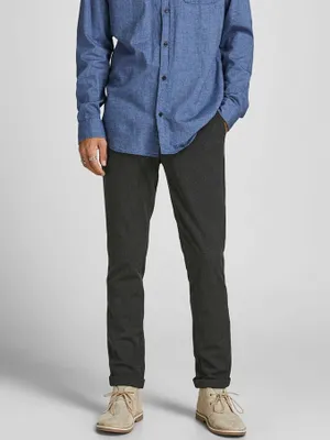 Produktbild von Jack & Jones 12193553, Chino, Erwachsener, Grau, Elasthan, Polyester, Viskose, Nicht bleichen, Feinwäsche (30°C)