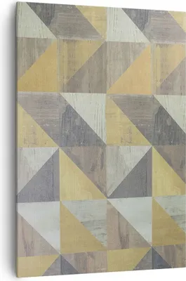 Produktbild von Bild auf Leinwand - Leinwandbild - Einteilig - Abstraktion Geometrisch Dreiecke - 70x100cm - Wand Bild - Wandbilder - Leinwanddruck - Wanddekoration - Leinwand bilder - Wandbild - PA70x100-4884