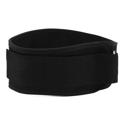 Image de Ceinture de soutien lombaire, protection de la taille réglable, bande de compression confortable et respirante pour le sport, noir, taille L