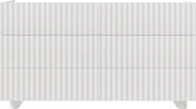 Produktbild von Selsey Fiorra – Kommode mit sechs Schubladen, Weiß Hochglanz, 147 cm