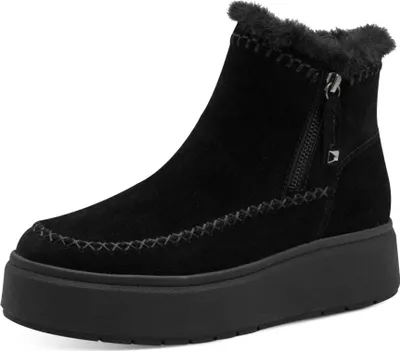 Zdjęcie produktu dla Botki damskie Tamaris, eleganckie, z ciepłym podszewką, model 1-26442-45, kolor czarny