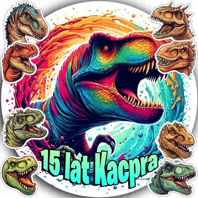 Obrázok produktu pre DEKORÁCIA NA TORTU 20 cm - DINOSAUR, DEKORÁCIA NA NARODENINOVÚ TORTU + MENO 15 cm, 18 cm