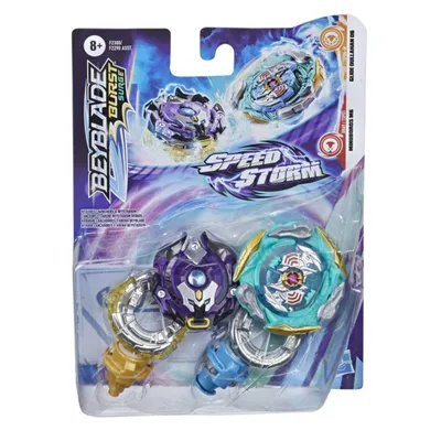 Image de Hasbro F2300 - Beyblade - Burst Rise - Speed Storm - Minoboros M6 DR69/TSP01 & Glide Dullahan D6 D09/TSP04-M - toupie - lot de 2
