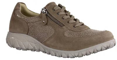 Produktbild von Waldläufer Havy H89001-135 Damenschnürer, Halbschuh, Mouse, Leder/Stretch - Damenschuhe Bequeme Schnürschuhe, Braun, leder/textil (order/minileostretch)
