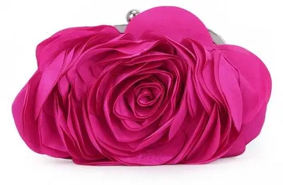 Image de Pochettes en satin avec chaîne et motif de roses pour femmes, pour les sorties, sacs à main de célébrités
