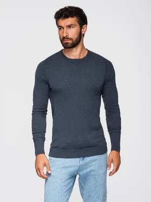 Obrázek produktu pro Ombre Clothing Pánský klasický svetr Pruvate navy XL
