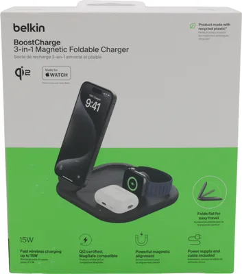 Produktbild von Belkin BoostCharge 3-in-1 - Kabelloses Ladegerät