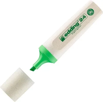 Obrázek produktu pro Edding 24 EcoLine, 1 kusů, Světle zelená, Rozšířený hrot, Zelená, Bílá, 5 mm, Německo