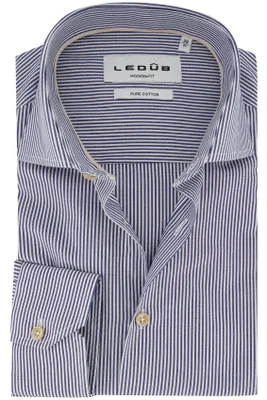 Produktbild von Overhemd Ledub Modern Fit donkerblauw gestreept