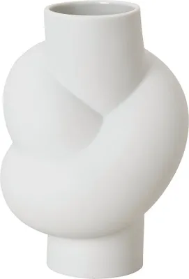 Vase Rosenthal Tütenvase 'Do Not Litter' - Porcelaine Blanche 18cm - Neuf Sous Blister