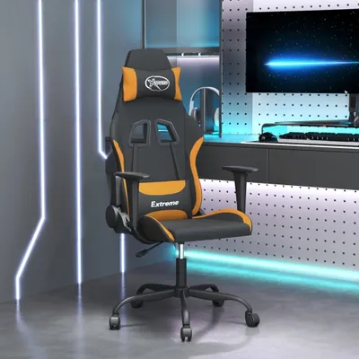 Immagine prodotto di Sedia da gaming The Living Store in tessuto nero e arancione