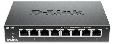 Imagen del producto de Switch de 8 puertos D-Link DES-108/V/E