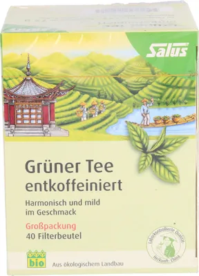 Image de Thé vert Salus décaféiné, 40 sachets de thé