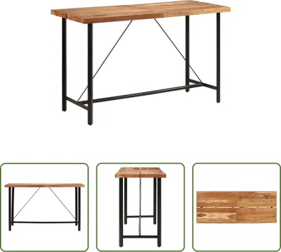 Produktbild von The Living Store Bartisch 180x70x107 cm Massivholz Akazie und Eisen