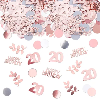 Produktbild von 200 Stück Konfetti für den 20. Geburtstag – Tischdekoration mit Glitzer