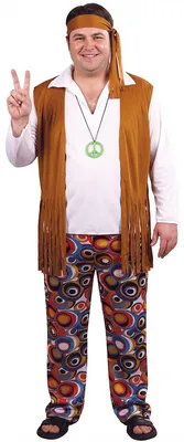Immagine prodotto di Costume da hippie oversize per carnevale in XXL colorato - XXL