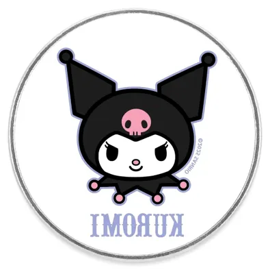Produktbild von Kuromi Portrait Magnet Rund, One Size, Weiß