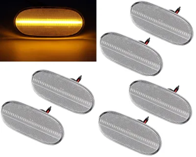 Obrázok produktu pre 6 LED bočných smerových svetiel, biela farba, vhodné pre modely Mercedes Sprinter W906 a VW Crafter 2E