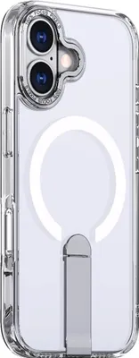 Produktbild von Hybrid Armor X Schutzhülle Handyhülle Bumper mit Magnetring & Ständer kompatibel mit iPhone 17 Transparent