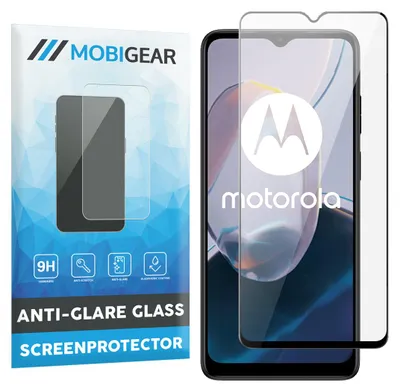 Produktbild von Mobigear Premium Displayschutzfolie für Motorola Moto E22i, gehärtetes Glas – Panzerglasfolie – Kompatibel mit Hüllen – Schwarz