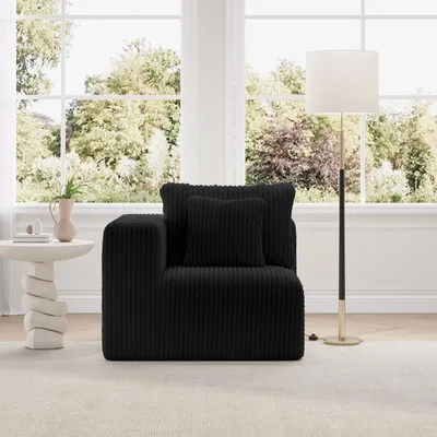 Produktbild von Novilla Modulares Sofa Linksarmlehnsessel, Ecksofa Cord für Wohnzimmer