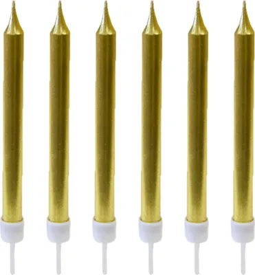 Produktbild von Party Zubehör Geburtstagskerzen 10 Stück gold - Einheitsgröße