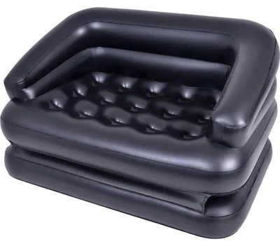 Produktbild von AVENLI 5in1 Luftsofa Luftbett 198x138x62 cm – Sofa, Doppelbett, Relaxliege – PVC, schwarz, Modell 24001